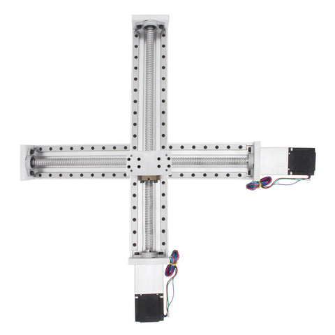 Bird's-eye view of CNC Linear Stage With 500mm Stroke Beefy Build For Precision RATTMMOTOR ZBX80 with aluminum alloy.