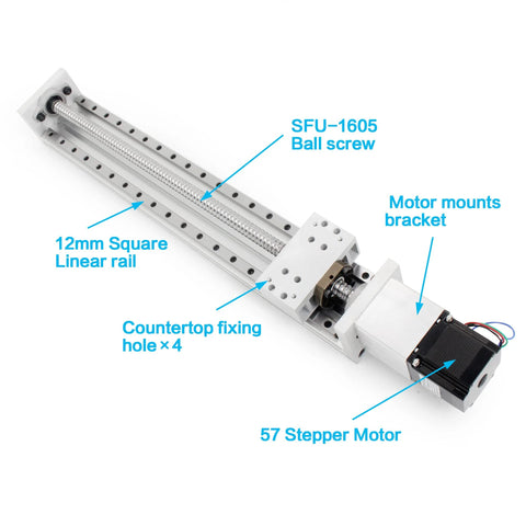 CNC Linear Stage With 500mm Stroke Beefy Build For Precision RATTMMOTOR ZBX80 with SFU1605 ballscrew and NEMA23 stepper motor.