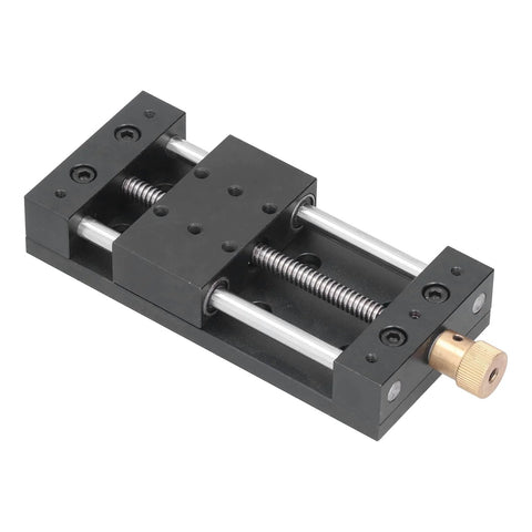 Black 75mm Stroke CNC Linear Stage Motion Actuator X Y Z Axis Linear Slide Rail Aluminum Alloy Sliding Table Linear Rail Ballscrew