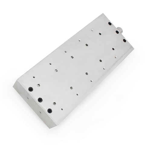 Top view of 300mm/11.81" Stroke CNC Linear Stage Motion Actuator X/Y/Z Axis Cross Sliding Table Double Linear Slide Rail Guide plate.