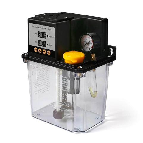 2L Automatic Lubrication Pump For CNC Lathe And Mill 110V Electric Oiler With Digital Timer and Pressure Gauge