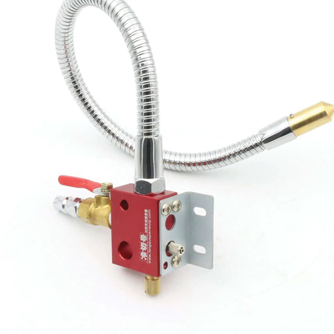 Pro Grade Cooling Mist Spray System For CNC Routers, Lathes, Milling Machines And Engraving Tools, metal hose kit close-up