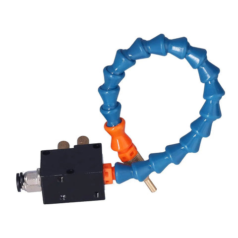 Mist Coolant Lubrication System for CNC Lathe Milling and Drilling Tools, beefy aluminum body with air pipe and precise copper filter