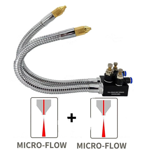 Mist Coolant Lubrication Spray System Unit For CNC Lathe Milling Drilling Engraving And Sawing Machines With Two Nozzle Head
