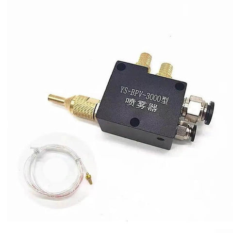 All In One Mist Coolant System For CNC Lathes And Metal Milling Machines showing nozzle and tubing connectors