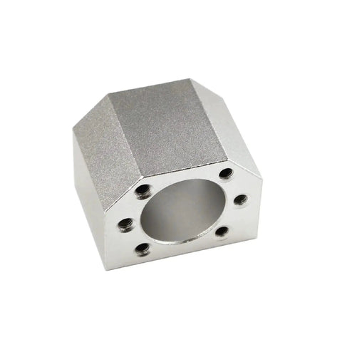Aluminum nut housing from SFU1605 1200mm Ball Screw Kit With 16mm Diameter And 5mm Lead for CNC Machines.