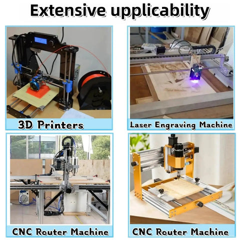 Extensive applicability of Precision CNC Linear Rail Slide And Motion Stage for 3D printers, laser engravers, and CNC router machines.
