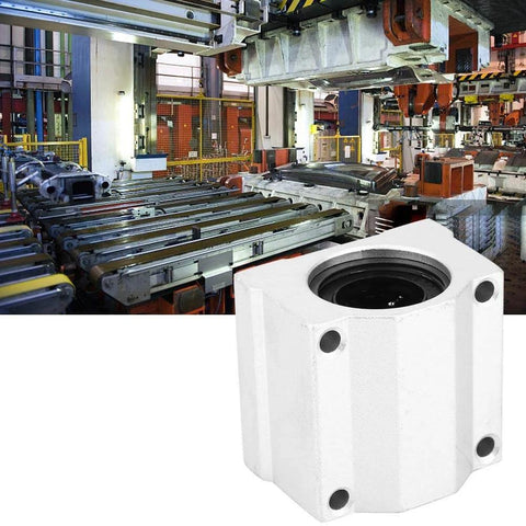 ✝️ Slide Block, 2Pcs SC20UU 20mm Linear Motion Ball Bearing Slide Block Bushing CNC Linear Unit in industrial setting