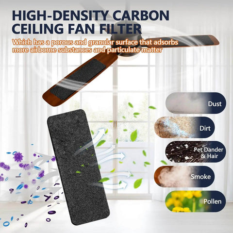 10 Pcs Activated Coconut Shell Carbon Ceiling Fan Filt...