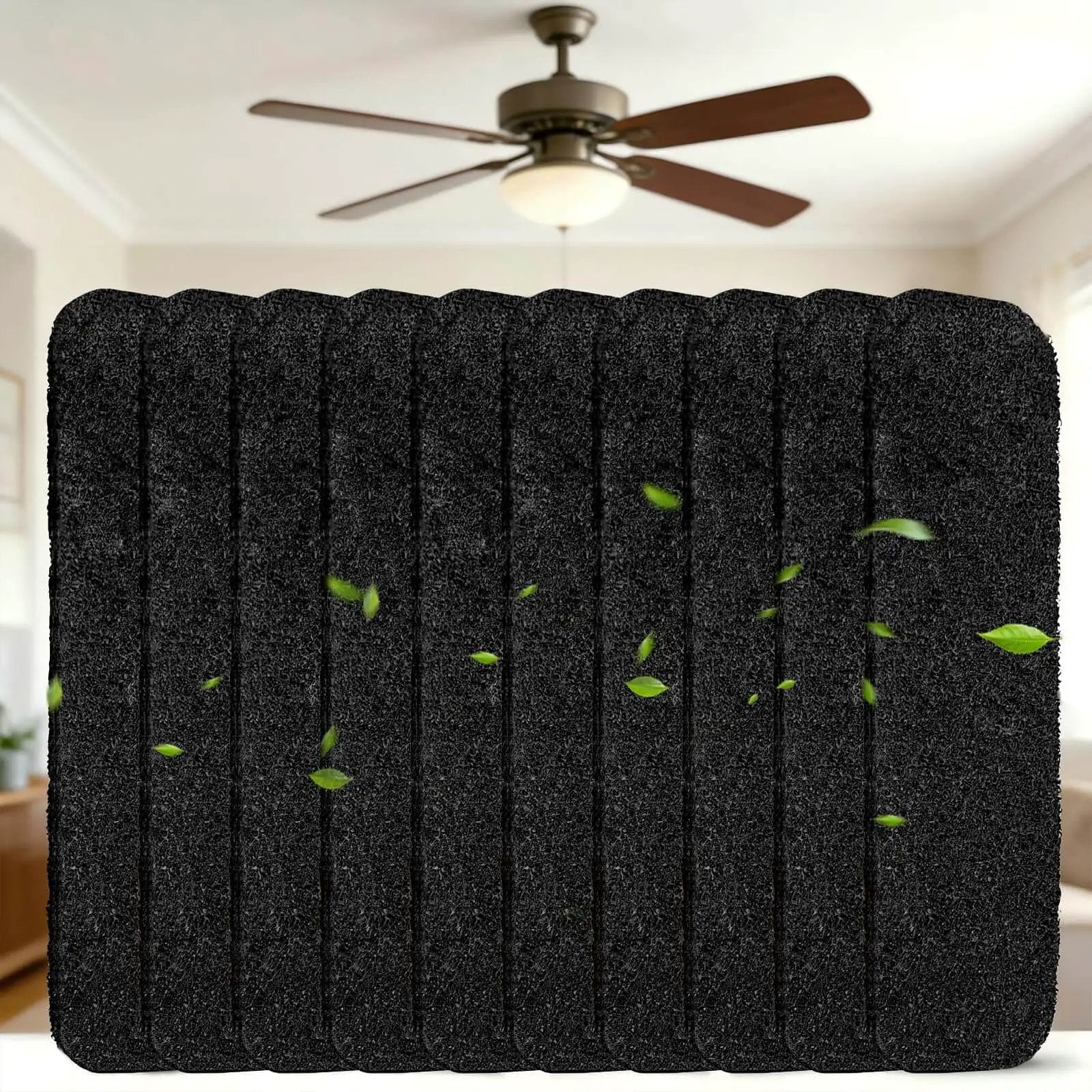 10 Pcs Activated Coconut Shell Carbon Ceiling Fan Filt...