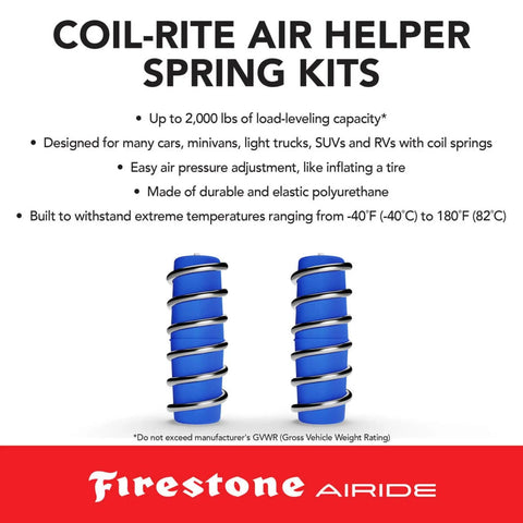 Coil-Rite Rear Air Springs Kit For 1998-2026 4Runner And 2007-2014 FJ Cruiser With No Drill Install shown with blue air springs