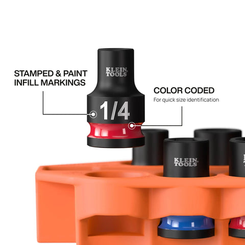 Grab Spring In Socket Grab And Go Impact Socket Set In SAE With Sleeve And C...