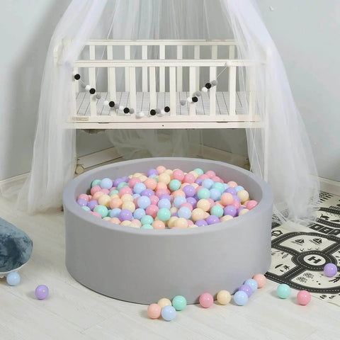 Ball pool filled with Colorful Ball Pit Balls - Pink Soft Plastic Balls Phthalate Free BPA Free Play Balls for Ball Pool Birthday Party Girls Kids