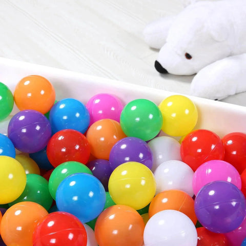 Ball Pit Balls for Toddles Kids Plastic Ballpits Accessories Crush Proof Durable Fun Shape Play Baby Bath Toys,2.15inch 100count Mix Color