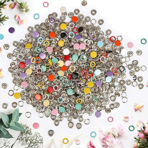 Ultimate Metal Snap Button Kit With Pliers Press Tool For DIY Clothing Hats And Sewing, 800 Pieces In 200 Sets, 10 Colors visible