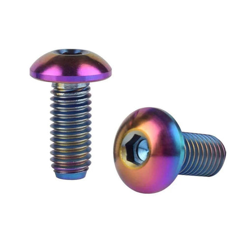 Colorful VAMUOEFL Titanium Bicycle Water Bottle Cage M5x8 10 12 15mm Bolt Button Head Allen Key Screws 10Pcs