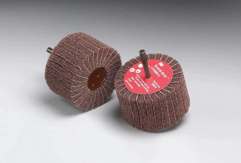 Combi S Wheel P180 Grit Aluminum Oxide With X Weight Backing for metal finishing on die grinders, 3-inch diameter, shown front view