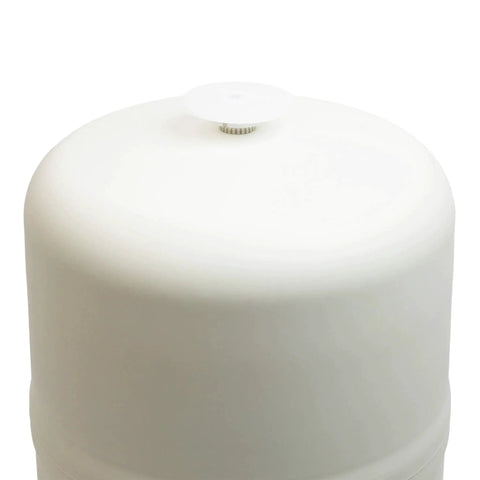 Top view of Compact 0.5 Gallon Reverse Osmosis Water Storage Tank with Steel Body Virgin Polypropylene Liner Chlorobutyl Diaphragm BPA Free