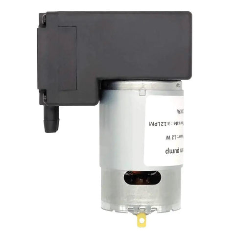 Compact DC 12V Micro Diaphragm Vacuum Pump For Breast Pump Parts Replacement And Vacuum Adsorption Projects side view