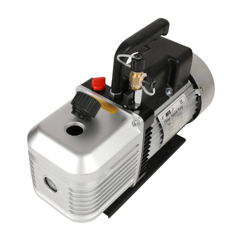 High-Performance 2-Stage Rotary Vane Vacuum Pump with 12 CFM Flow Rate and 1 HP Motor for 110V Use, close-up view