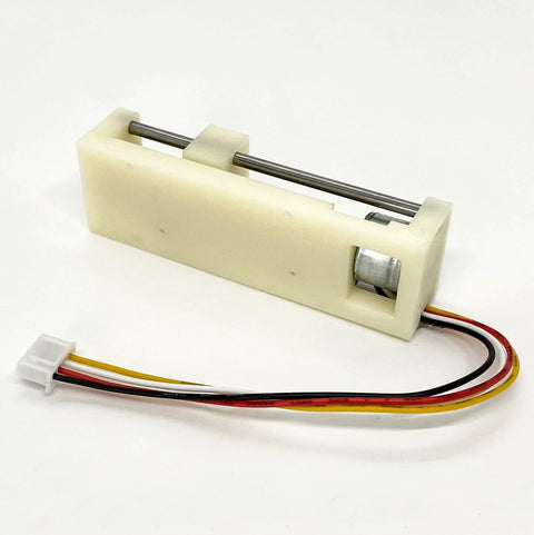 Amazon DC 5V micro stepper motor linear actuator with 48mm stroke, 2-phase, 4-wire, white housing and lead screw
