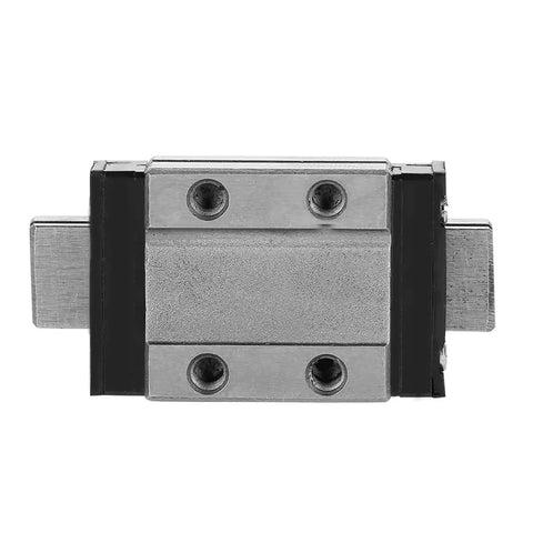 LML9B 9mm Wide Miniature Linear Rail Guide With Four Point Contact and Built In Lubrication System, front view