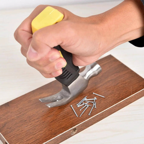 Compact 8 oz claw hammer with a magnetic nail holder delivers precise control for DIY, camping and home projects
