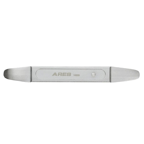 Compact Double End Metal Skin Wedge Prybar Tool By ARES, Ultra Thin 23 Gauge Ends, Durable Solid Steel Construction with logo engraved