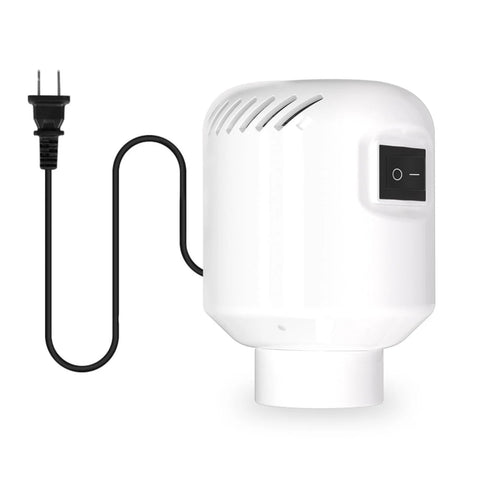 BAMCOO portable white electric vacuum pump for storage bags with power cord and on/off switch.
