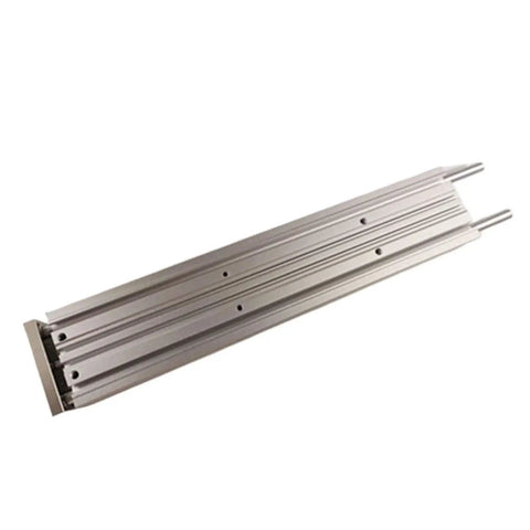 Compact Guide Cylinder With Slide Bearing For MGPM MGPM12 Series Linear Motion Stroke Options 125 150 175 200 250 300mm Includes MGPM12-125Z Variant For Precise, Rugged, Ready To Install Industrial Automation Equipment AEVHBAMXN, shown in metal with mounting holes
