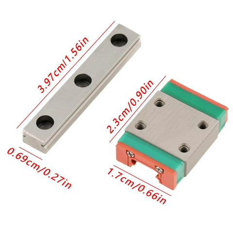 Compact Linear Rail Guide With Oil Lubrication System For Precise Linear Movement In Small Automatic Equipment 4 Pack Lightweight
