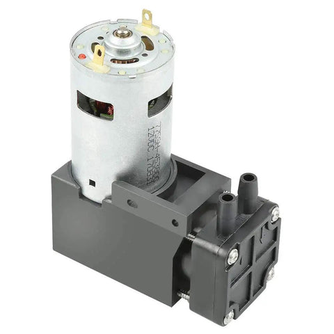Compact Oilless Vacuum Pump 12 Volt DC 42 Watt Mini Brush Piston Pressure Pump Delivers 40 Liters Per Minute For Lab And Medical DIY