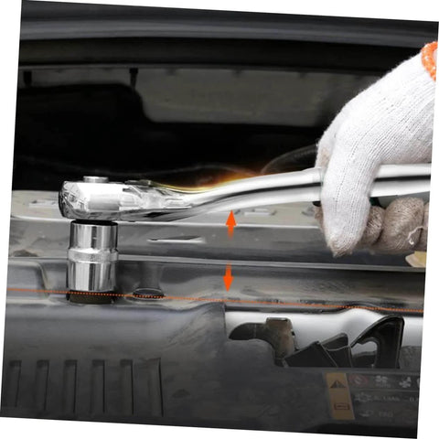 Person using Compact Quick Release Ratchet Wrench With Portable Socket Spanner For Auto Repair And Home Use Heavy Duty Drive