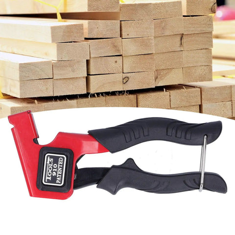 Compact Wall Anchor Setting Tool Rivet Gun For Hollow Walls And Plasterboard Fixing Portable Alloy Steel Construction Anti Slip Ergonomic Handle High Efficiency Riveting Tool For Drywall Concrete And Metal Cavity Anchors shown in front view with wood background