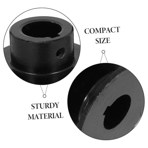 Close-up of compact size and sturdy material of the Sturdy Type Double Slot Pulley Gas Engine Groove V-belt Sheave Replacement.