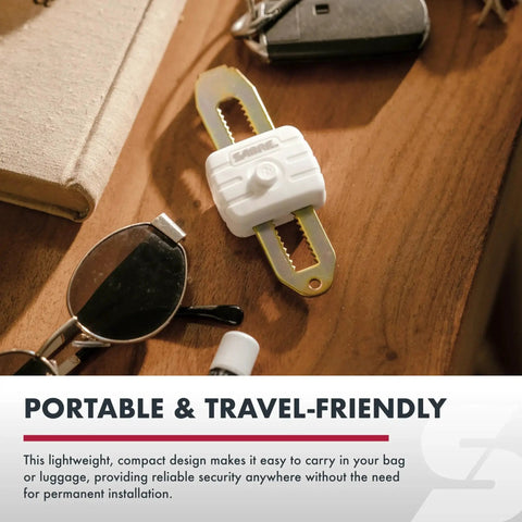 Compact Travel Door Lock Portable Security Lock For Hotels And Rentals Withstands Up To 650 Lbs Of Force Installs In Seconds