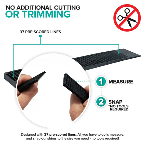 Heavy Duty Composite Shims 12 Pack For Home Improvement And Leveling Never Rot Indoors Or Outdoors showing 37 pre-scored lines