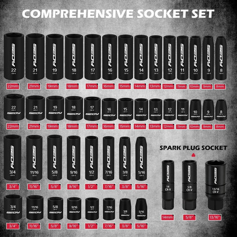 Image of 132-Piece Mechanics Tool Set with SAE/Metric 1/4" & 3/8" Drive Socket Set shown in comprehensive layout.