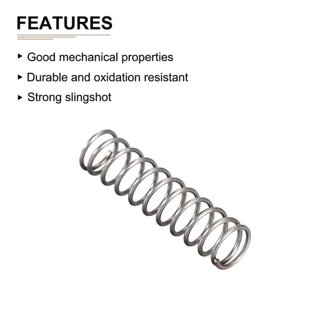Compression Spring 0.5mm Wire Diameter, 5x20mm Outer Diameter, Gray, 10 Pack, Spring Steel, Built For Small Gears And DIY Projects