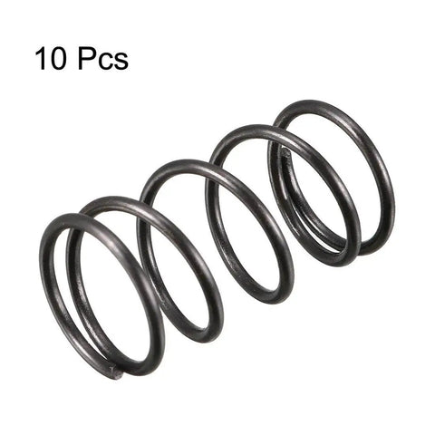 Compression Spring Set With 14mm Outer Diameter, 1.2mm Wire, 25mm Free Length, Black Steel Extension Springs, 10 Pieces