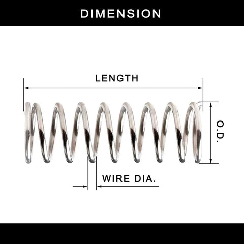 Compression Springs Kit With 240 Stainless Steel 304 Springs In 24 Sizes Case Included 10 To 30 Millimeters Length And 5 To 7.5 Millimeters OD