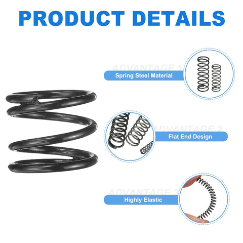 20 Pack Compression Springs 12mm Outer Diameter 1.2mm Wire Size 10mm Free Length Spring Steel Construction Highly Elastic