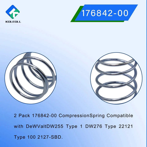 Two Pack Compression Springs For DeWalt Clutch Systems Compatible With DW255 Type 1 DW276 Type Close-up view