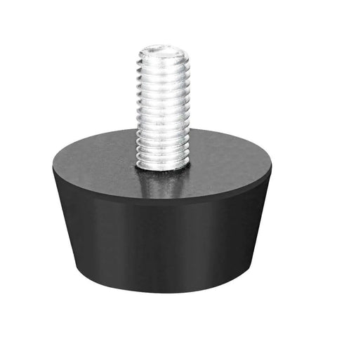 Conical Rubber Mounts 38 x 20mm Vibration Isolators and Shock Absorbers with M10 x 20mm Threaded Studs