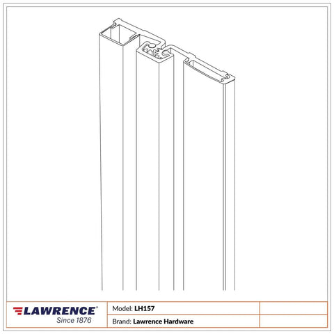 Diagram of Continuous Geared Full Surface Anodized Aluminum Door Hinge 83 Inch Heavy Duty Center Pivot for storefront repair.