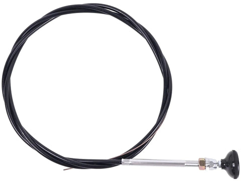 Durable 10 foot control cable designed for RO5B Dump Body PTO push-pull systems, shown coiled with detailed fittings