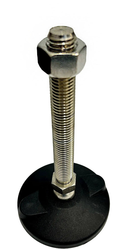 Close-up of Conveyor Leveler With Articulating Feet For Rock Solid Alignment And Easy Adjustable Positioning With Durable Polyamide Footplates And Stainless Steel Spindles Three Quarter To Ten Rexnord Series 133 636882