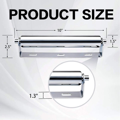 4 Sets Conveyor Rollers 10" Length 1.5" Diameter Galvanized Steel Long Roller with Bracket Set for Kayak Woodworking Roller Stands