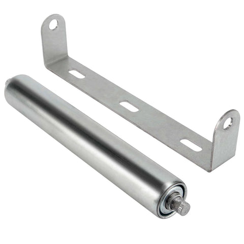 Conveyor Rollers, 2 Pack 10 Inches Long Galvanized Steel Roller and Bracket Set, 1.5 Inch Diameter