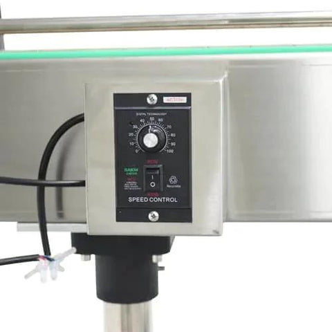 Control panel of Chain Plate Conveyor Belt For Assembly Line With Height And Speed Adjustable 110V 73.62 Inch By 3.94 Inch